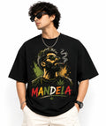 "MANDELA" Rasta Vibe Oversized Graphic T-Shirt – Urban Reggae Streetwear Tee