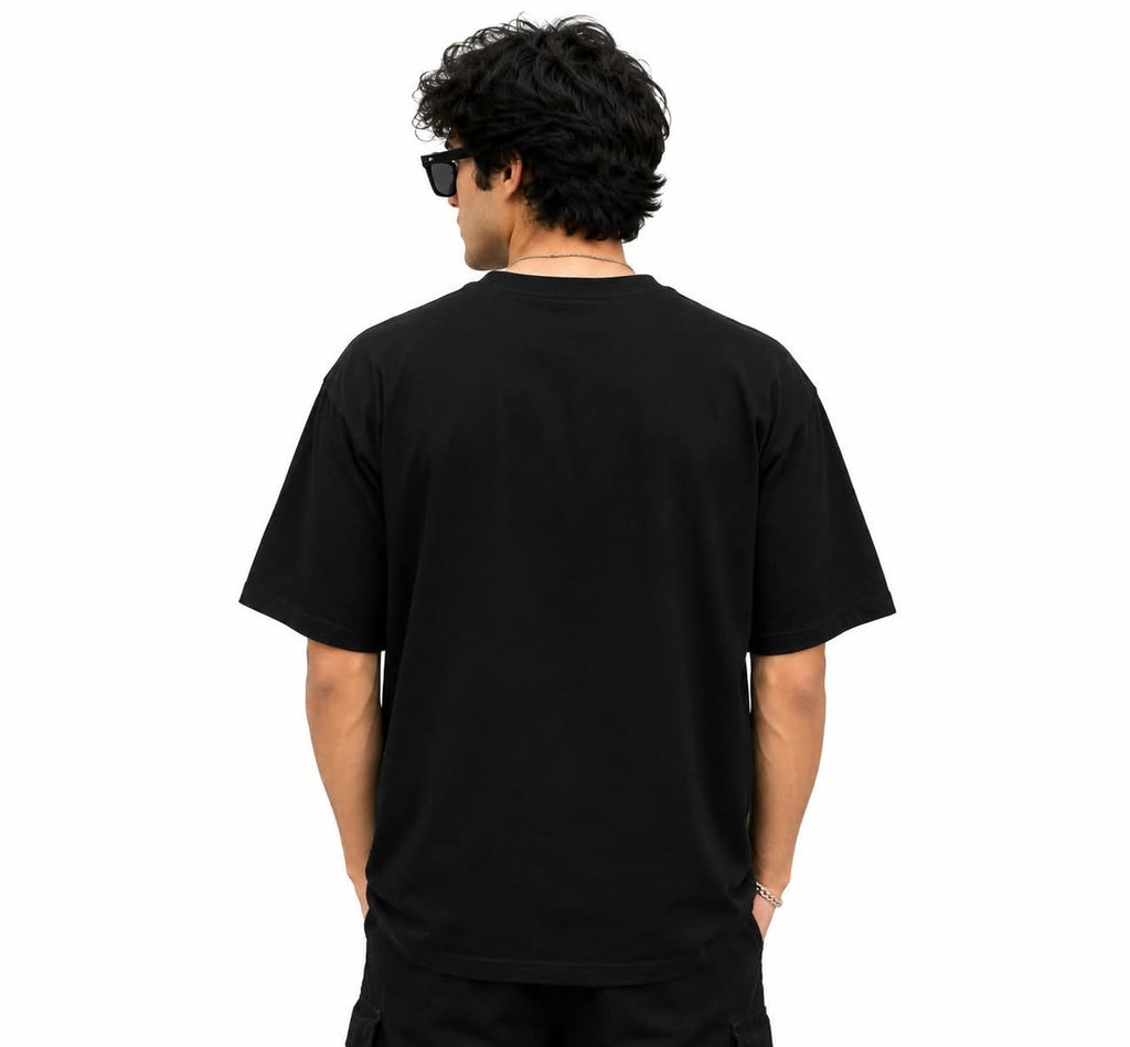 "BE AWESOME" Dual-Tone Typography Oversized Graphic T-Shirt – Urban Motivation Streetwear Tee