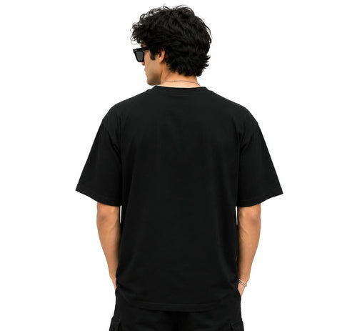 "BE AWESOME" Dual-Tone Typography Oversized Graphic T-Shirt – Urban Motivation Streetwear Tee