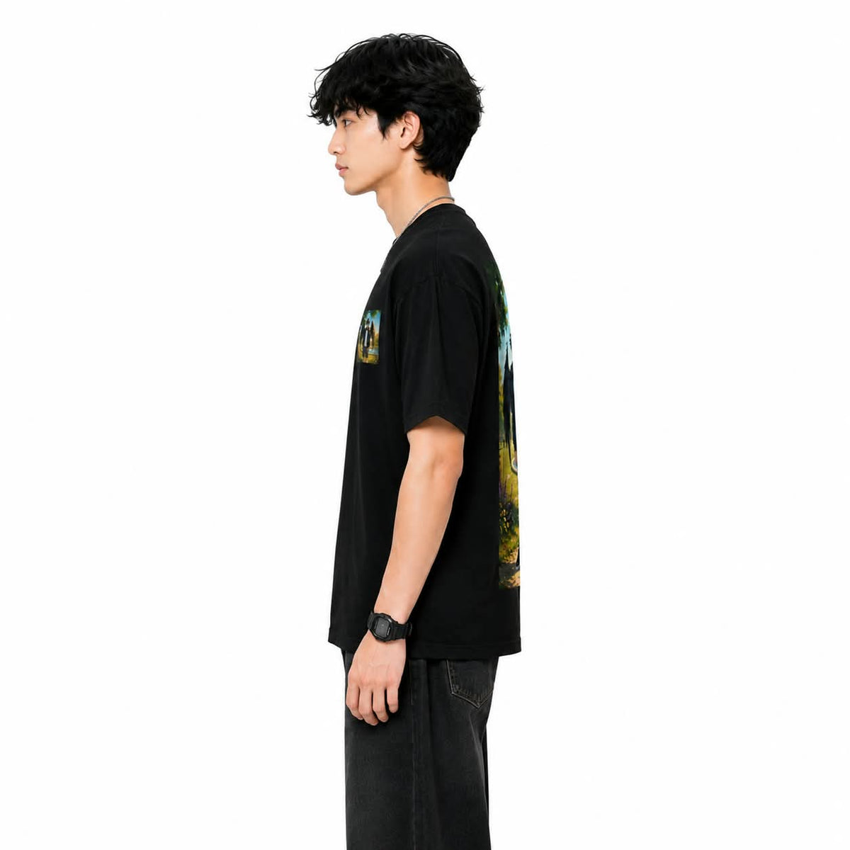 "FALLEN ANGEL" Anime Winged Boy Oversized Graphic T-Shirt – Dark Fantasy Streetwear Tee