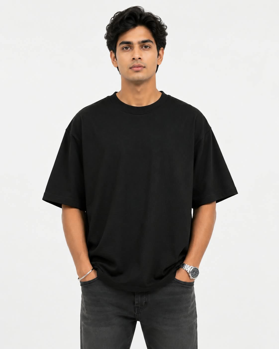 "CORE ESSENTIAL" Classic Plain Oversized T-Shirt – Minimalist Heavyweight Streetwear Tee