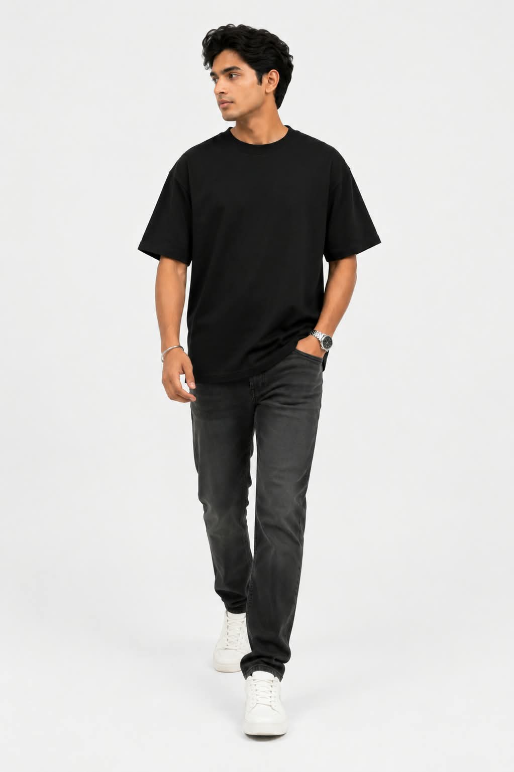 "CORE ESSENTIAL" Classic Plain Oversized T-Shirt – Minimalist Heavyweight Streetwear Tee