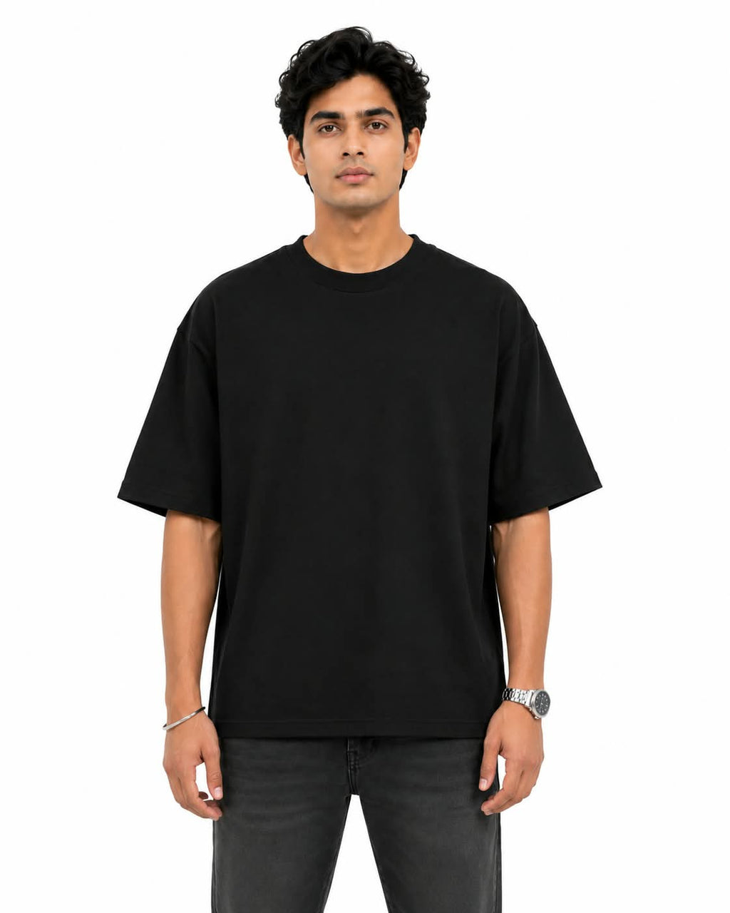 "CORE ESSENTIAL" Classic Plain Oversized T-Shirt – Minimalist Heavyweight Streetwear Tee