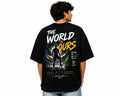 "The World Is Ours" Football Oversized Graphic T-Shirt – Soccer Streetwear Tee