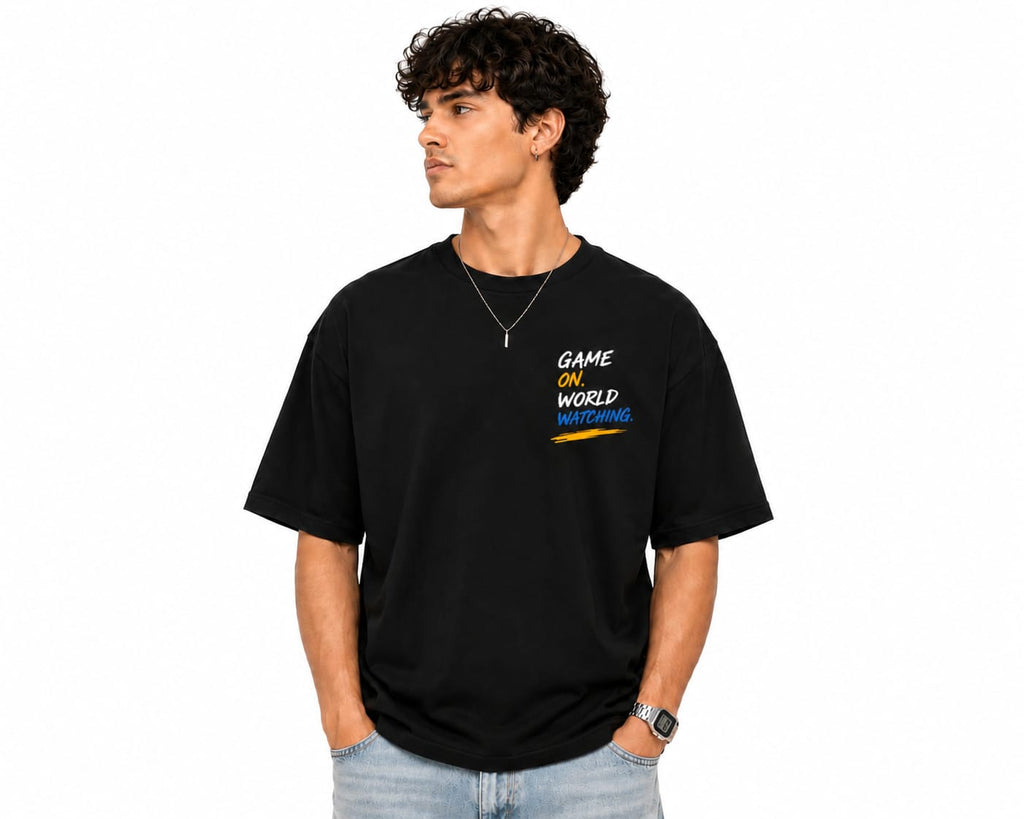 "The World Is Ours" Football Oversized Graphic T-Shirt – Soccer Streetwear Tee