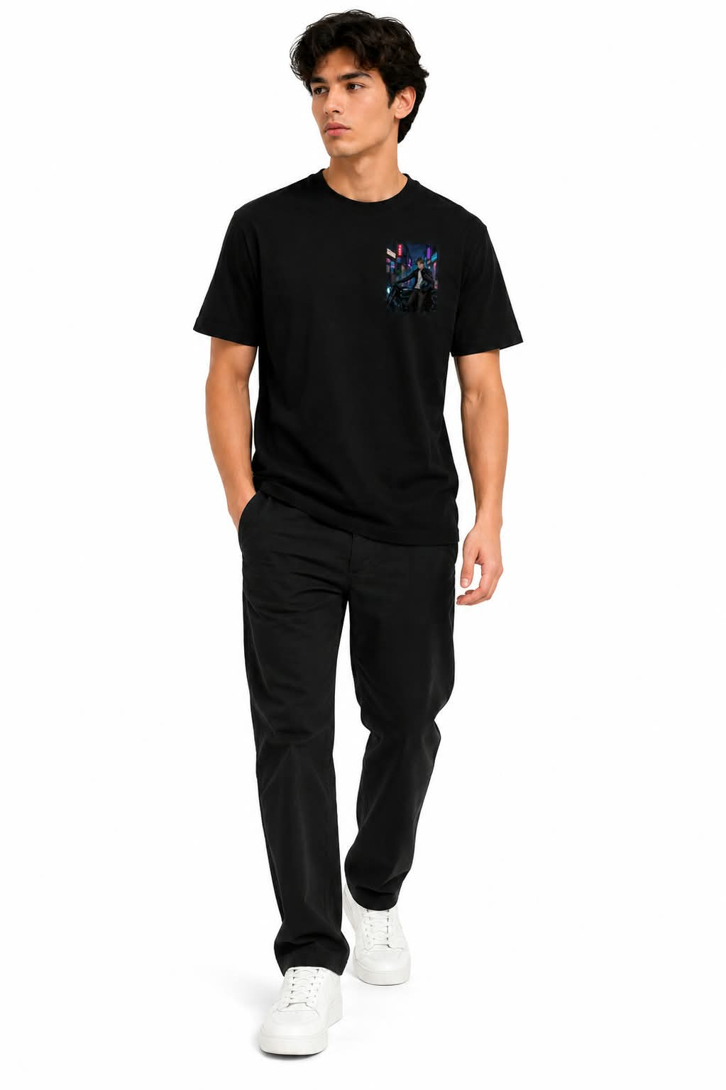 "Seoul Night Rider" Anime Biker Graphic T-Shirt – Cyber City Streetwear Tee